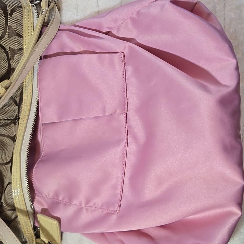 Coach Brown and Cream Signature Shoulder/Crossbody Bag - Picture 10 of 11